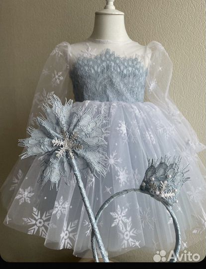 Платье для девочки снежинка 92 размер