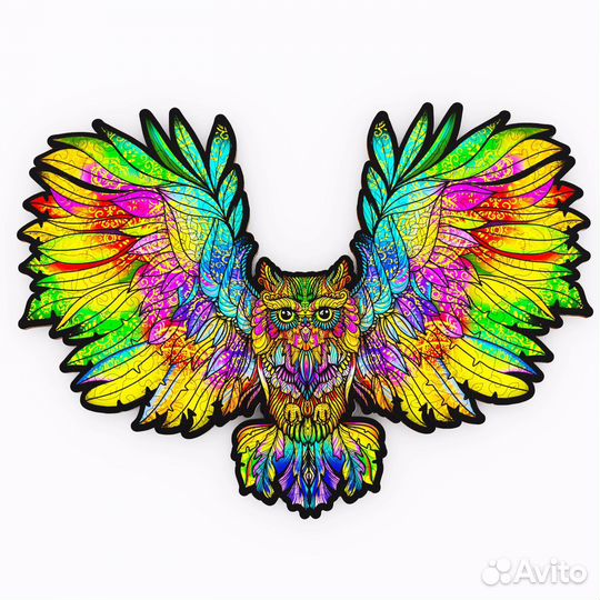 Деревянный пазл Сова