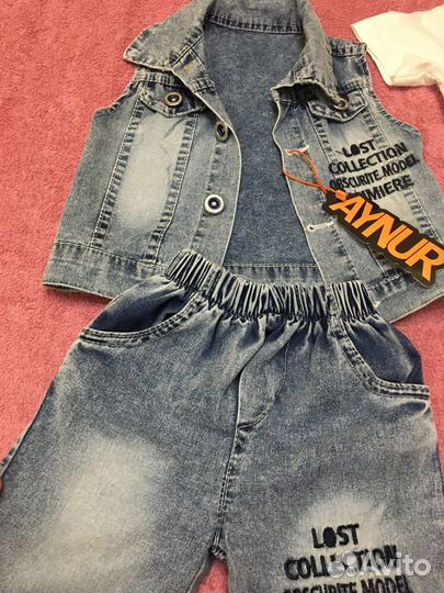 Детский джинсовый костюм 62 - 74, Турция