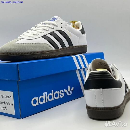 Кроссовки Adidas Samba White/Black (Арт.25912)