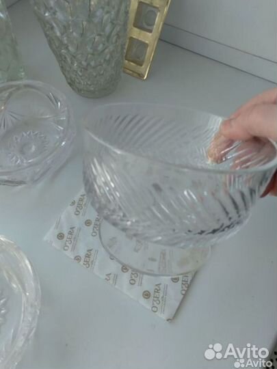 Х русталь:Ваза,салатники,пиалы