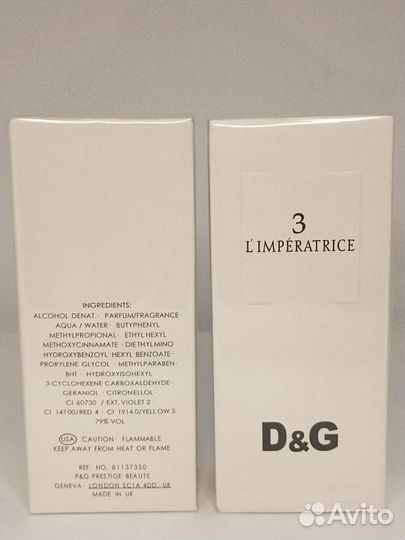 Духи dolce & gabbana 3 L'Imperatrice
