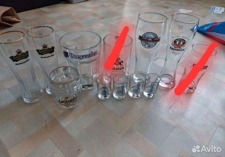 Бокалы для пива и стопки
