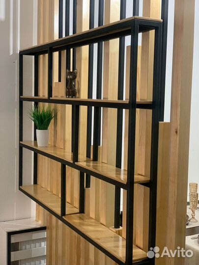 Реечные перегородки в стиле лофт 