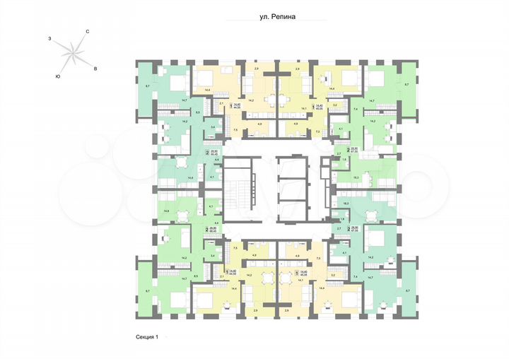 2-к. квартира, 67,7 м², 8/31 эт.