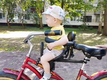Детское велокресло переднее на раму новое