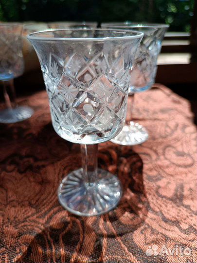 Рюмки хрустальные. 6 штук