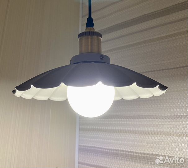 Люстра-подвес металл абажур