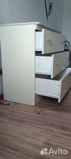 Комод белый 3 полки