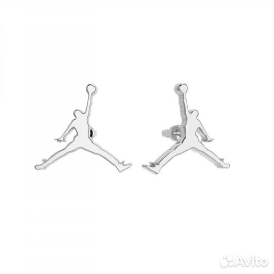 Серьги плоские 