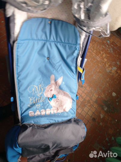 Детские санки коляска с колесами