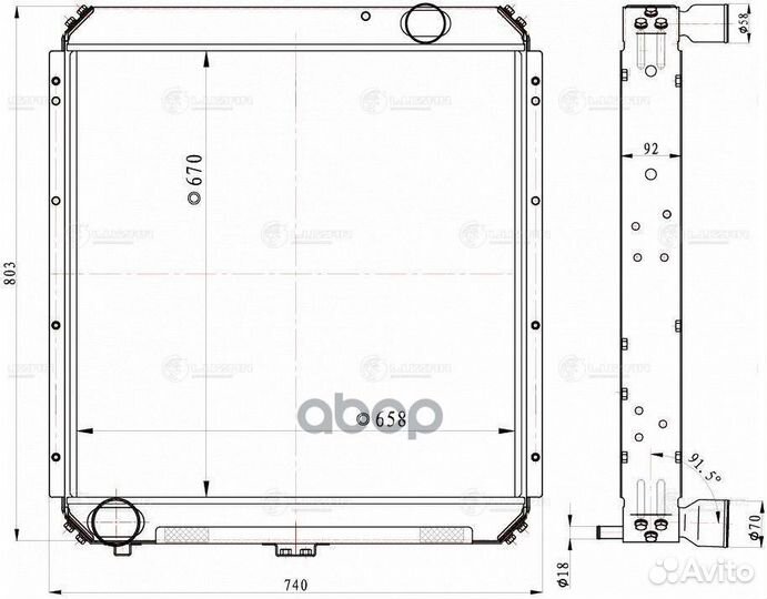 Радиатор охл.алюм.несборный камаз 5320 LRc0723b