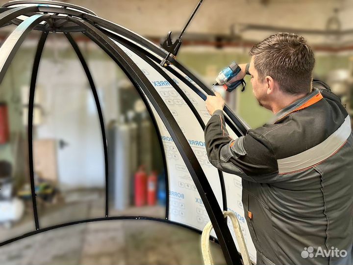 Всесезонная купольная беседка иглу