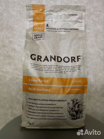 Корм Grandorf (Грандорф) для кошек, 4 мяса
