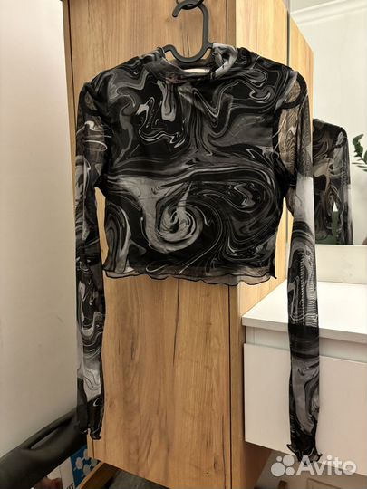 Топ сетка с длинными рукавами (S размер)