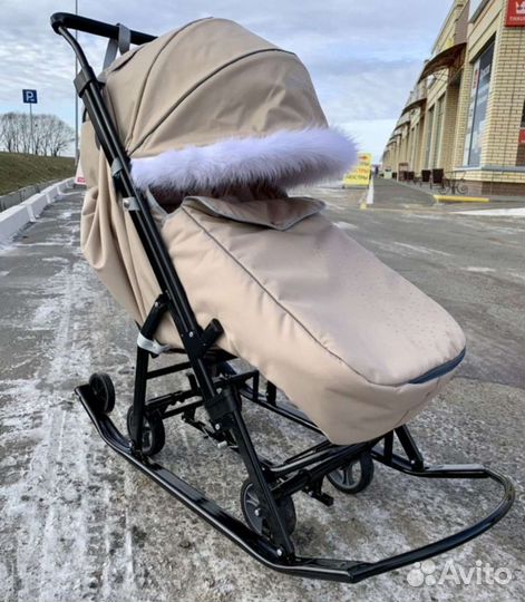 Новые Санки Снеговик со стразами Swarovski