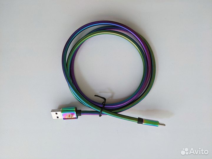 Кабель USB Type-C Qumo 2.0 Rainbow 1.2м