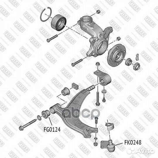 Сайлентблок рычага PSA berlingo/partner 96- пер