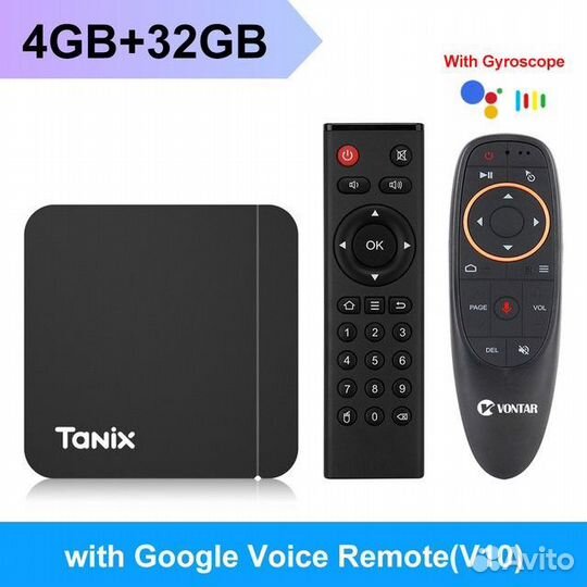 Android tv приставка Tanix W2 4/32+Аэропульт G10s