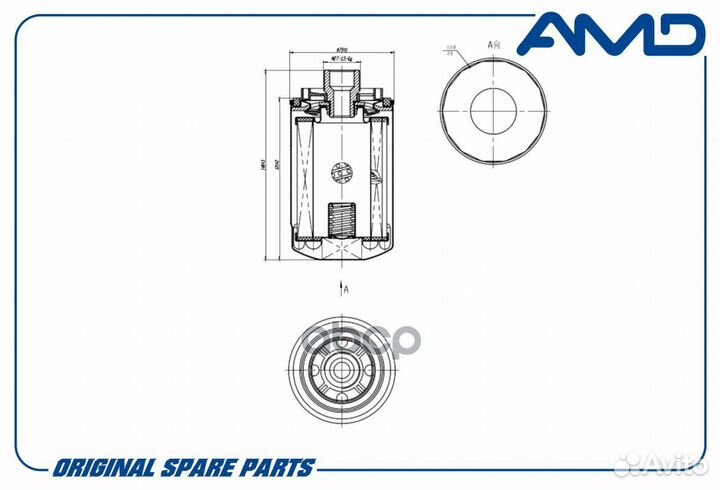 Фильтр масляный amdfl722 AMD