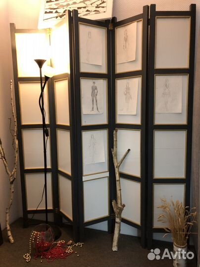 Ширма деревянная, ручная работа