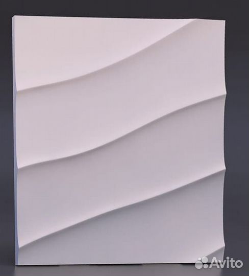 Гипсовые 3d панель Волна диагональная крупная