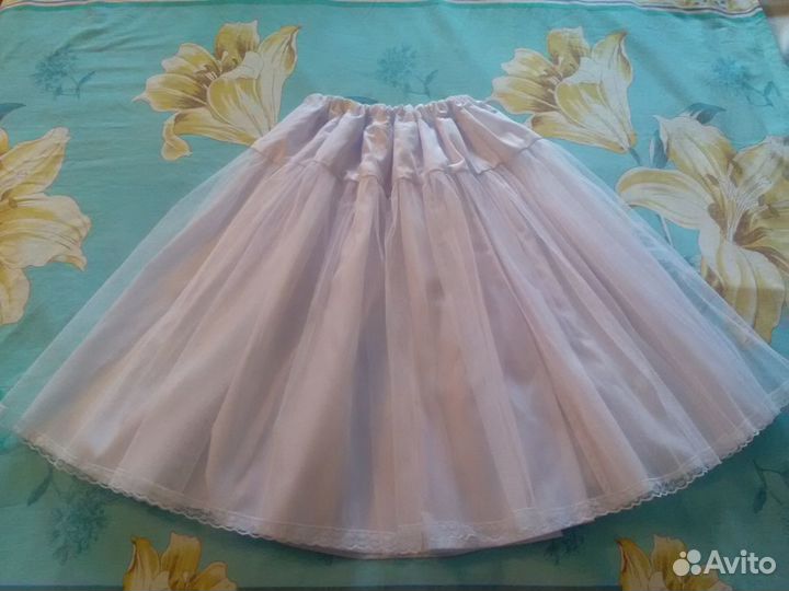 Белая Юбка для танцев хореографии балета на девочк