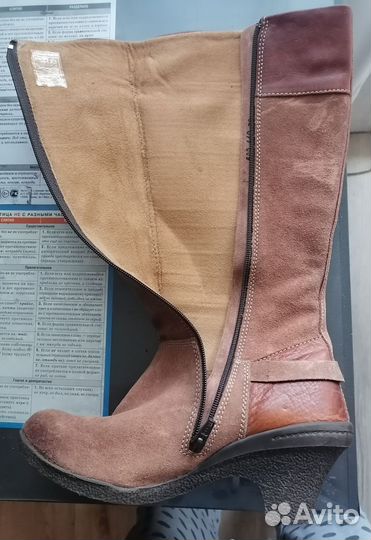 Сапоги женские демисезонные натуральная кожа