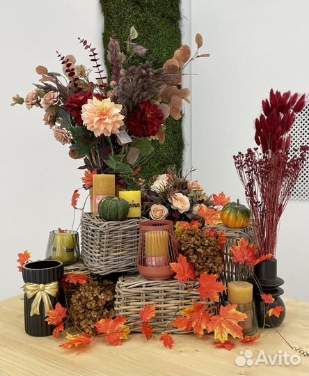 Композиции из сухоцветов на заказ