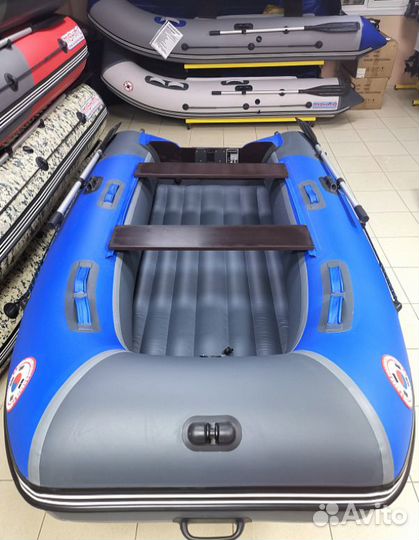 Лодка mishimo PRO 370-синий/серый