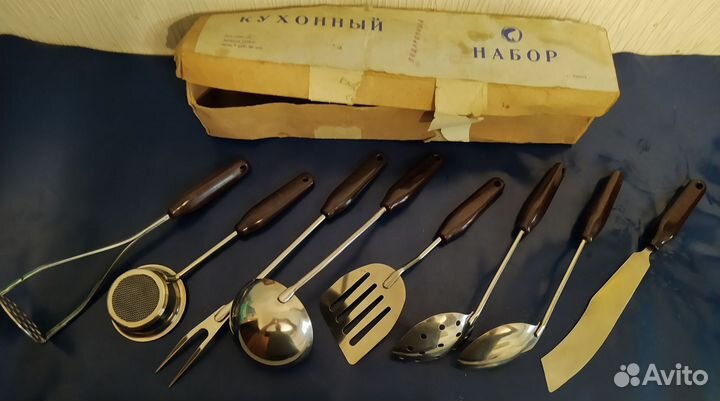 Кухонные принадлежности, набор. Нержавейка. СССР