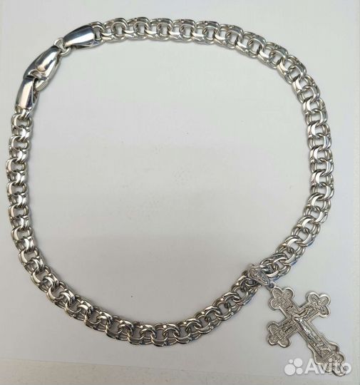 Мужская серебряная цепь 110 гр