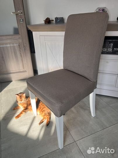 Чехол на стул икея Темный беж