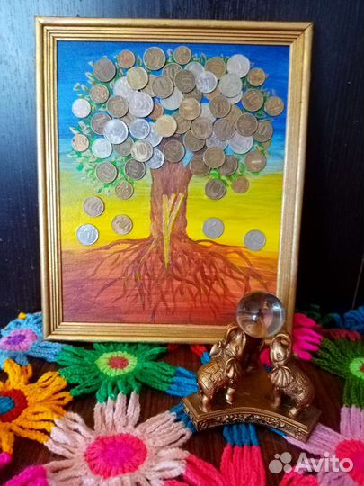 Панно-талисман с руной Феху