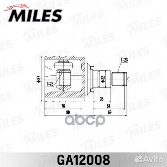 ШРУС внутренний правый toyota carina FF CT215/S