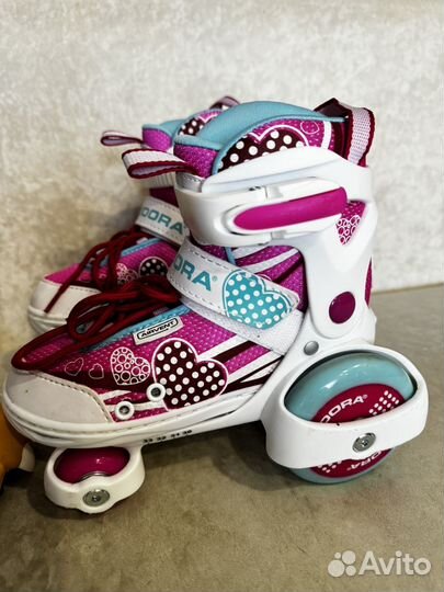 Ролики Hudora, шлем и защита Crazysafety