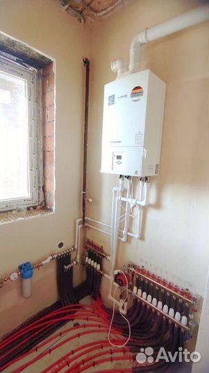 Монтаж отопления, водоснабжения в частном доме