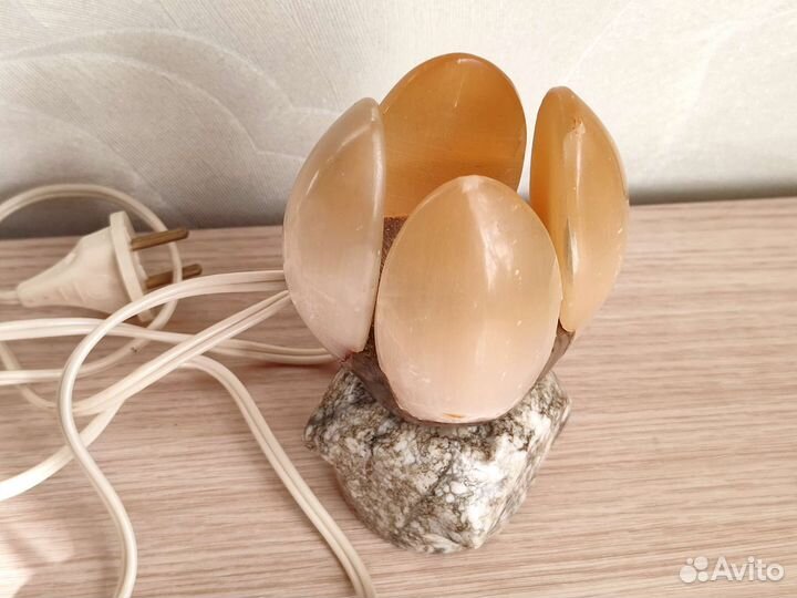 Светильник ночник СССР селенит, мрамор