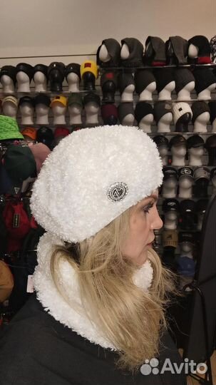 Комплект берет и снуд из эко меха