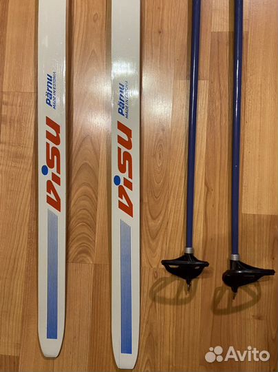 Лыжи СССР 160 см, палки 130 см