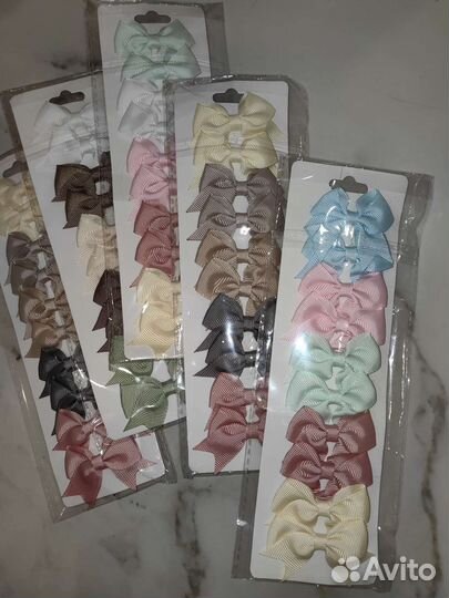 Бантики на заколках, набор