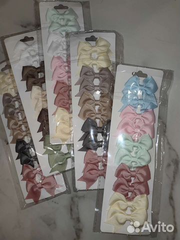 Бантики на заколках, набор