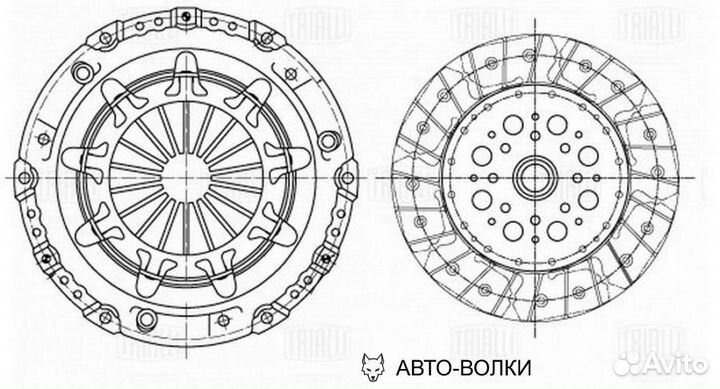 Trialli FR 2612 FR 2612 к-кт сцепления без подшипн