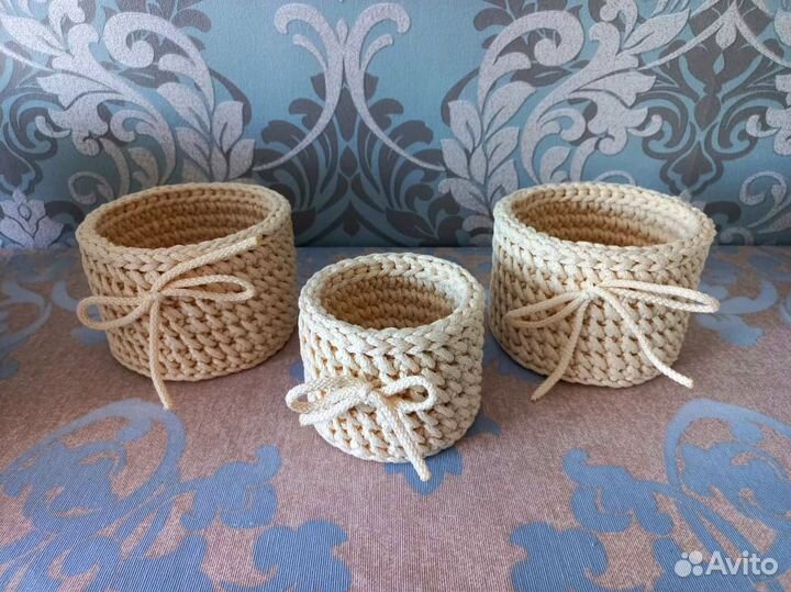 Интерьерные корзинки ручной работы