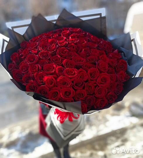 Букеты из роз 15/25/51/101 шт