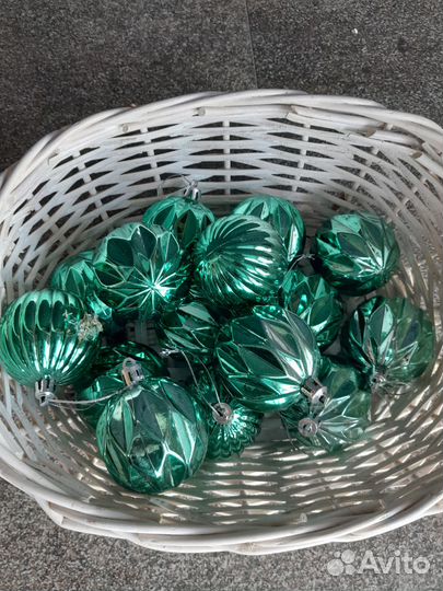 Набор елочных игрушек шарики сосулки