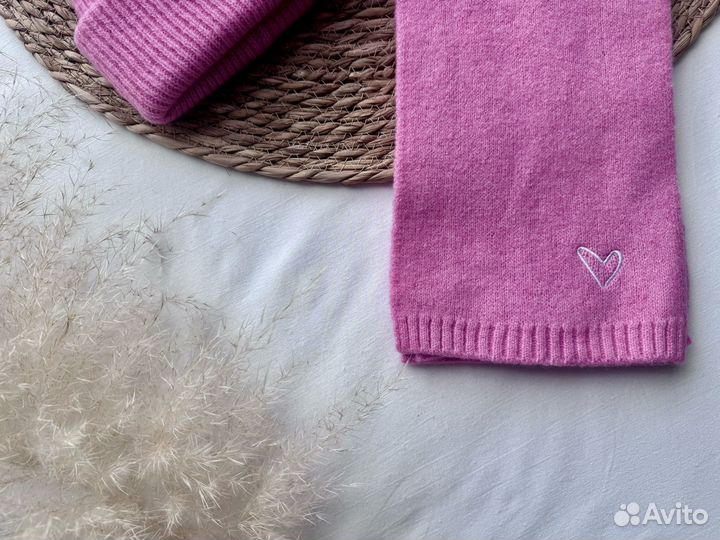 Набор для девочки шапка и шарф комплект