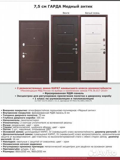 Двери входные квартирные и в дом