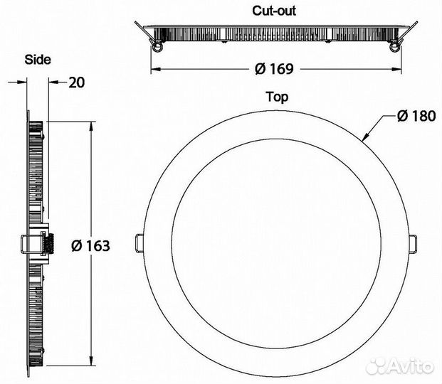 Встраиваемый светильник Deko-Light 565091