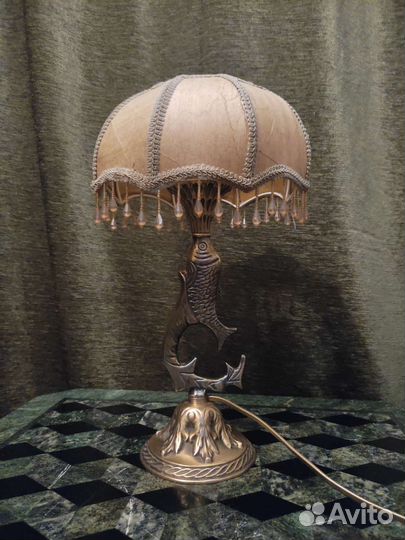 Лампа настольные винтаж бронза оникс мрамор